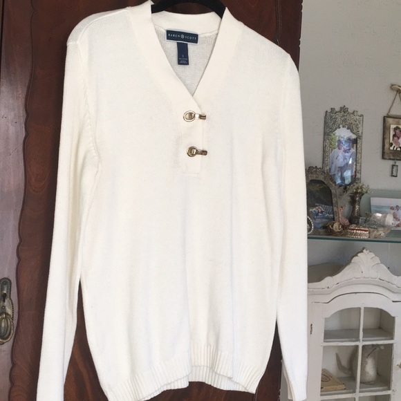 Karen Scott white sweater - Picture 2 of 3